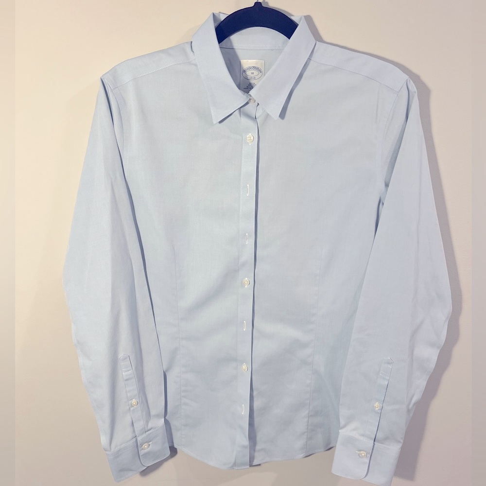 Brooks Brothers Blue Button Down Sirt Size 10